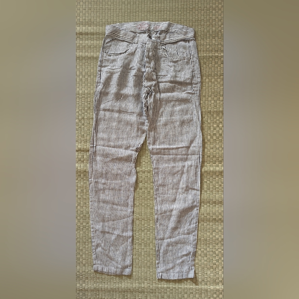 Alex Crane Linen Cham Lightweight Pants Lines Men's Small Made in USA